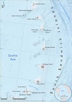 thumbnail for An A4 overview map of The South Sandwich Islands