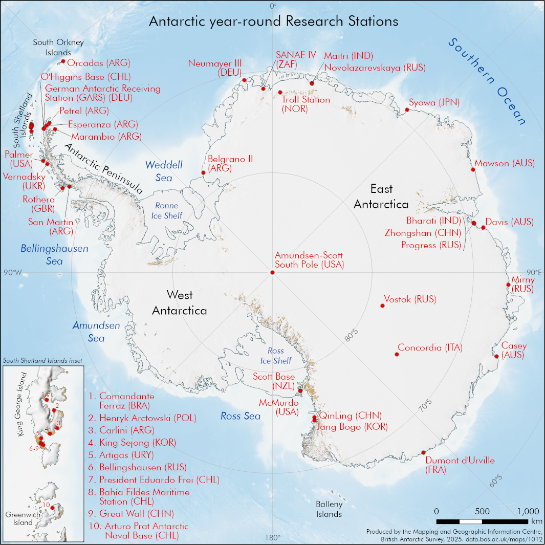 thumbnail for Antarctic year-round Research Stations
