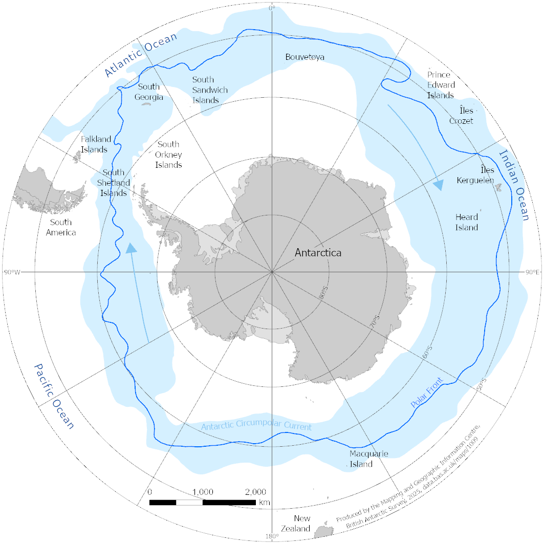thumbnail for A map of sub-Antarctic islands and the Antarctic Circumpolar Current
