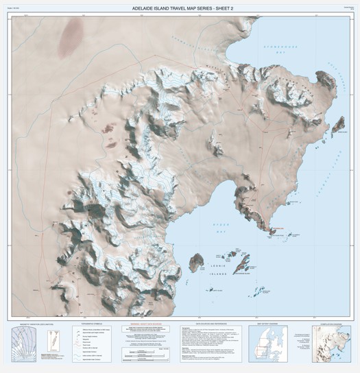 thumbnail for Adelaide Island Winter Trip Map - Central Panel