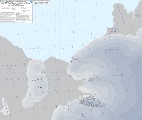 thumbnail for SCAR Air Operations Planning Map Series - Sheet 7, East Ronne Ice Shelf to Halley
