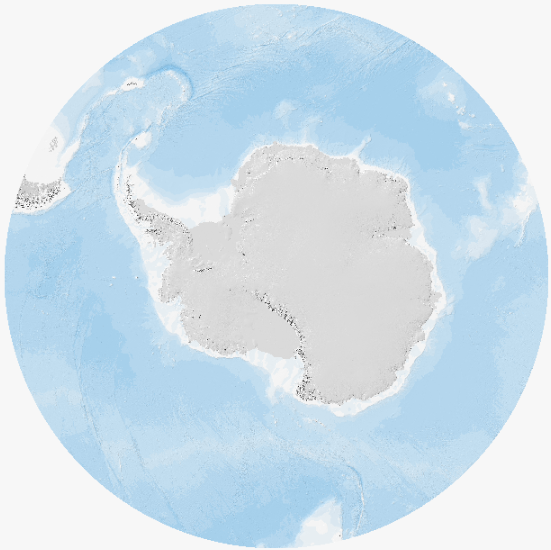 thumbnail for Antarctica and Southern Ocean Hillshade and Bathymetry