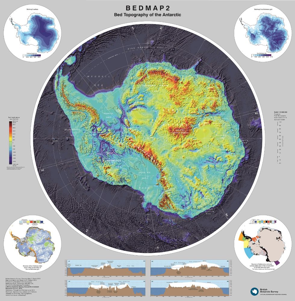 thumbnail for Bedmap2 - Bed topography of Antarctica - Side 1